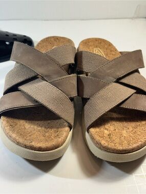 KEEN Elle Mixed Slide Sandals Women’s 7 Brindle/Birch